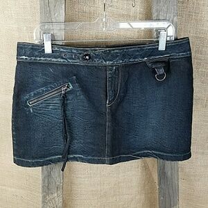 We Are Replay women's 31 denim jean skirt studded